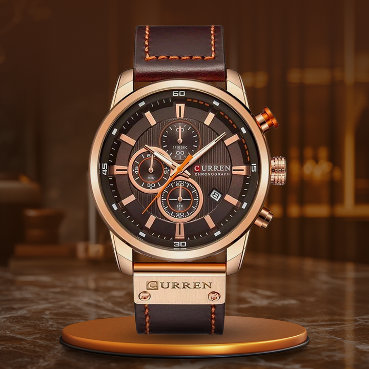 Jonas® | Elegant Quartz Ur med Læderrem