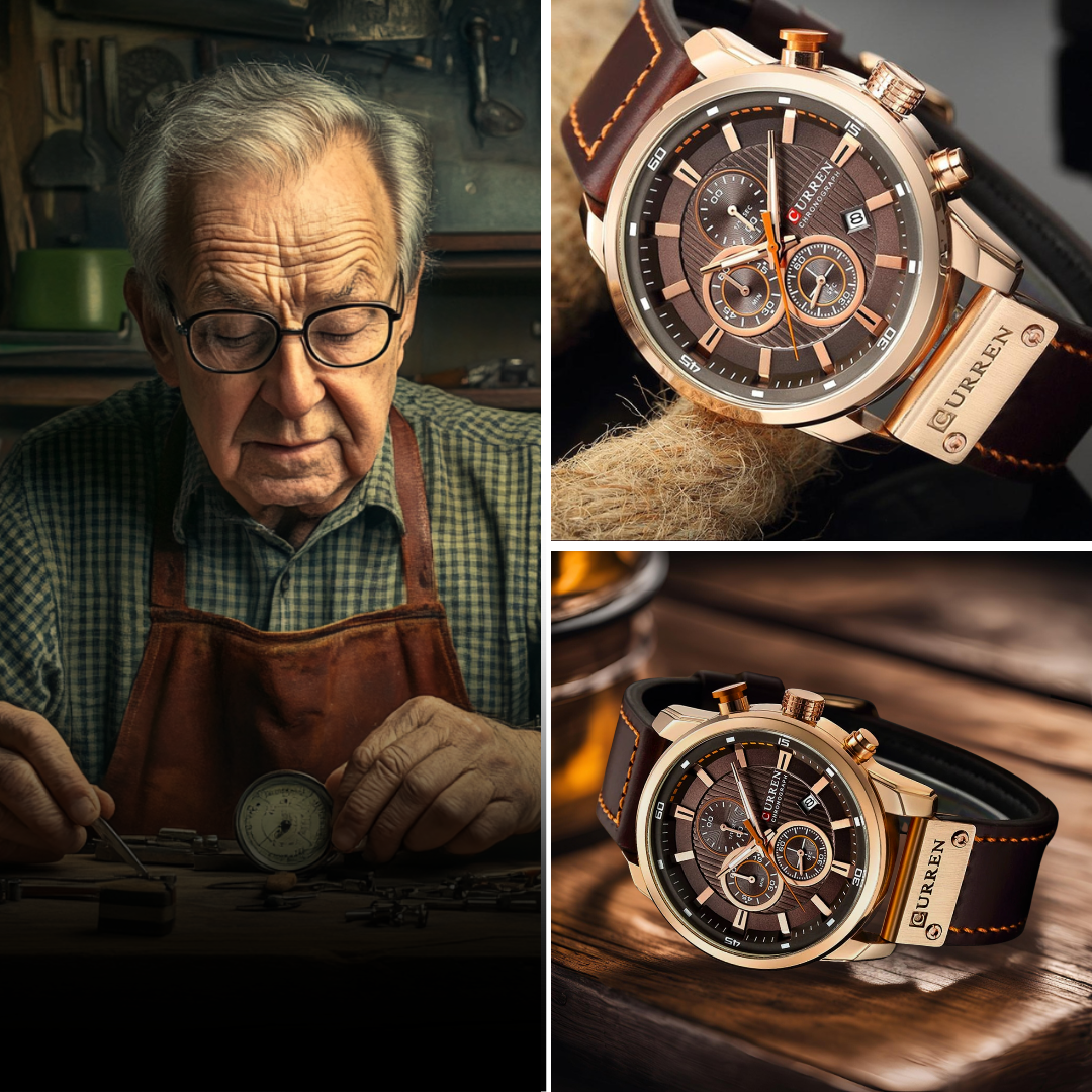 Jonas® | Elegant Quartz Ur med Læderrem