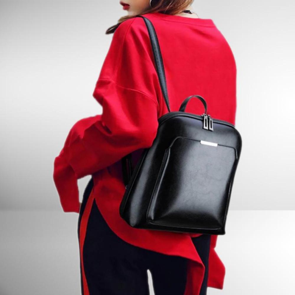 Stella | Klassisk dobbelt lynlås rygsæk med minimalistisk design