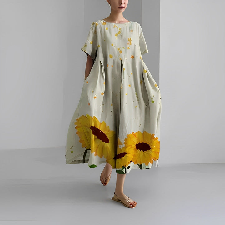 Vilda® | Boho-blomstret kjole i blød bomuld