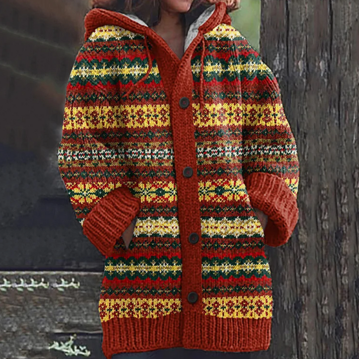 Benedikte™ | Hættet Strikket Cardigan