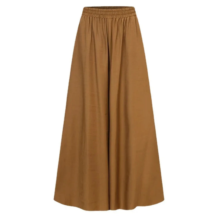 Camilla® | Plus Size Is-Silkebukser med Vide Ben – Forår/Sommer Retro