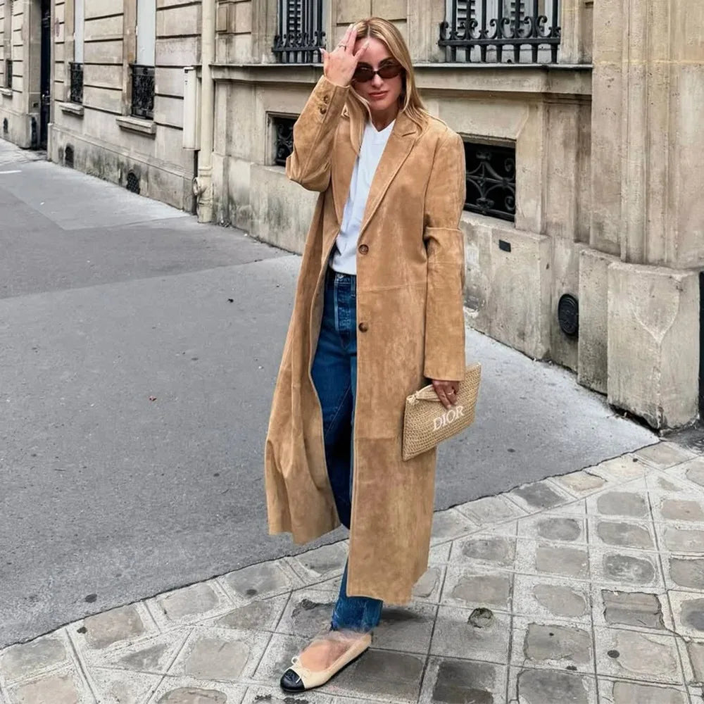 Louise® | Trench Coat i Suede