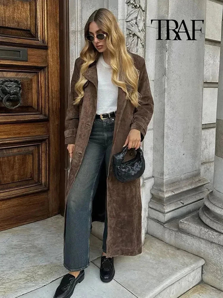 Johanne® | Trench Coat i Suede