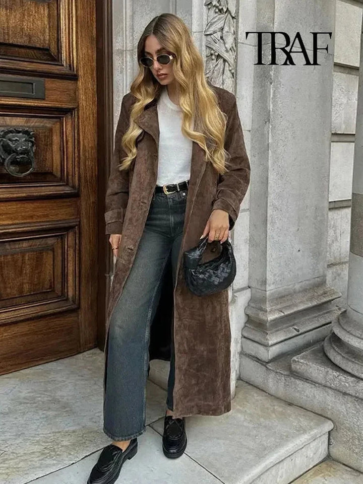 Johanne® | Trench Coat i Suede