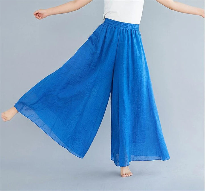 Rikke® | Culotte Bukser i Bomuld & Hør – Sommer med Vide Ben