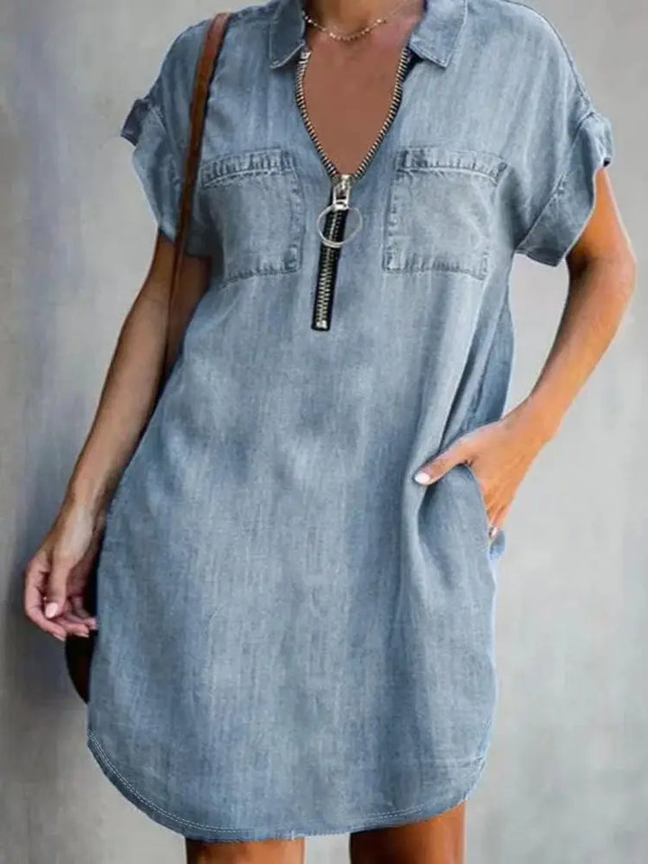 Wenche® | Blød Denim Kjole
