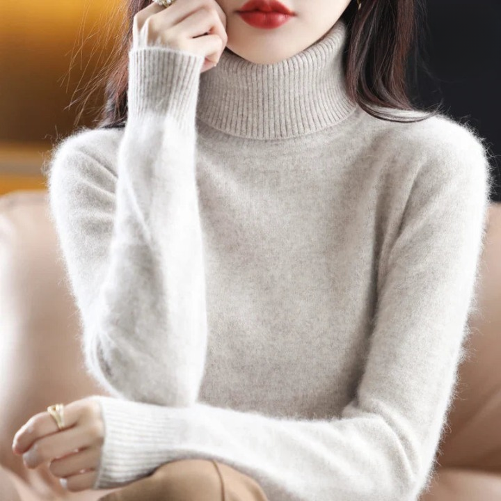 Grethe™ | Stilfuld Rullekrave Sweater