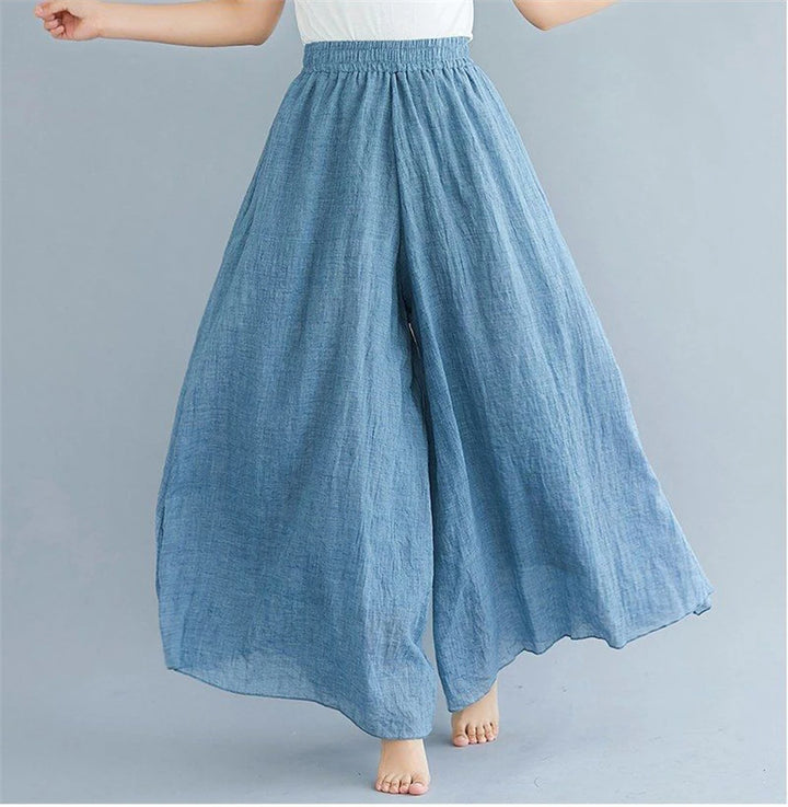 Rikke® | Culotte Bukser i Bomuld & Hør – Sommer med Vide Ben