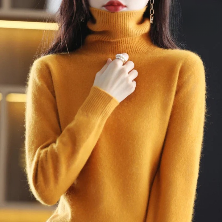 Grethe™ | Stilfuld Rullekrave Sweater