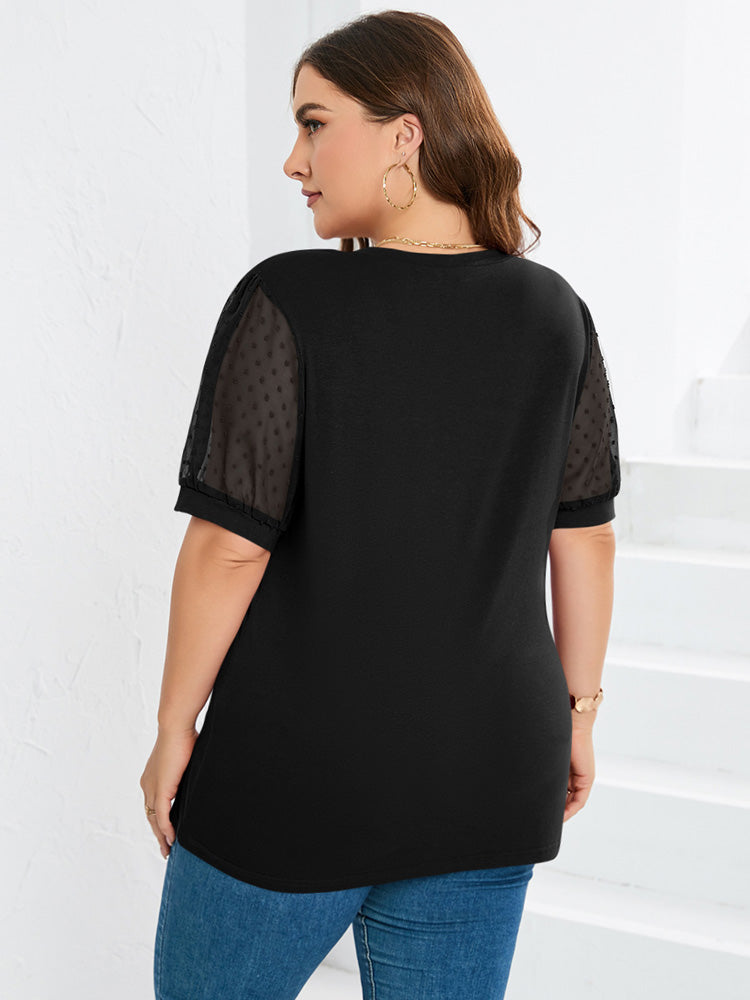 Kaia® | Gennemsigtig Ærme V-Hals Top