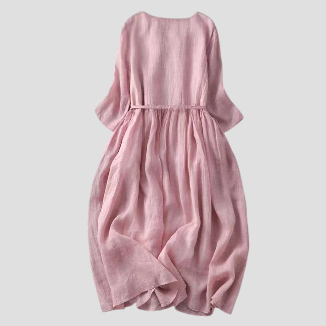 Thea® | Maxikjole i Vintage Stil med Ruffles til Sommeren