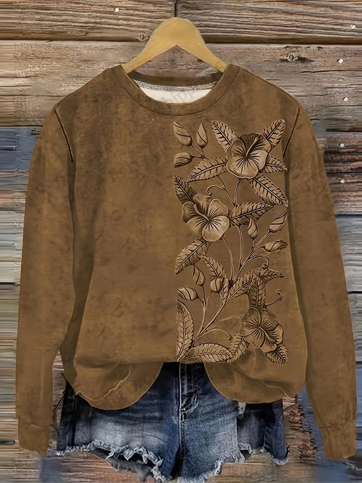 VELIA® | Sweatshirt med blomsterprint