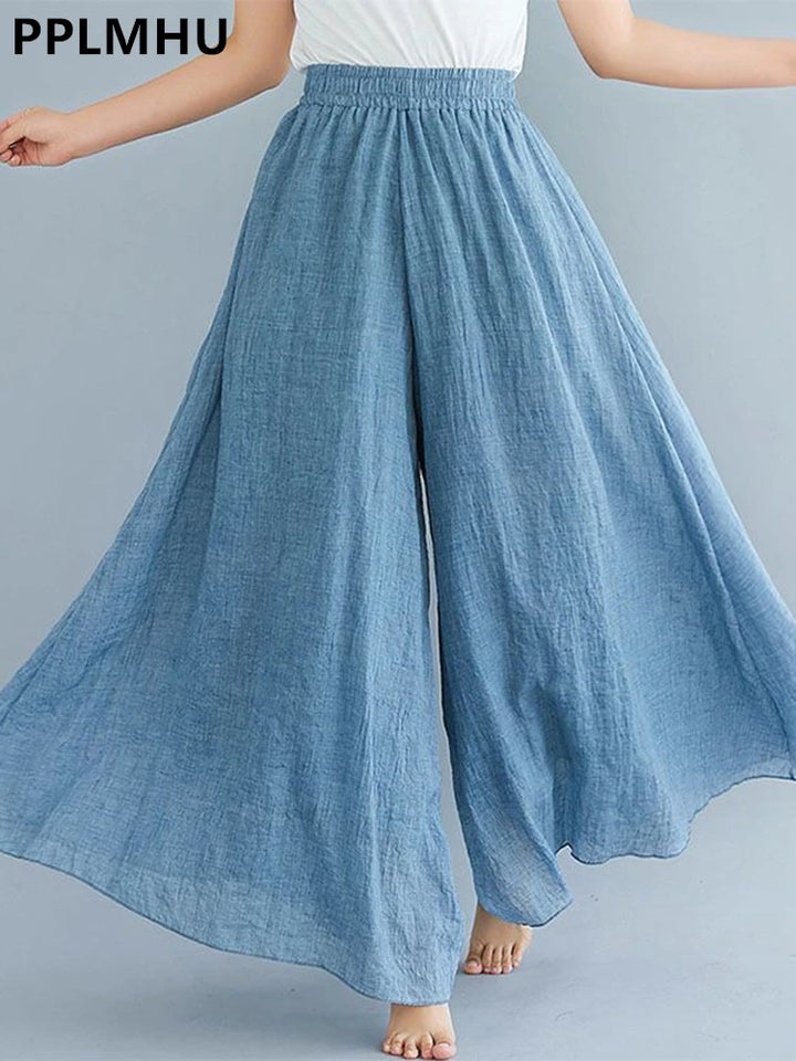 Rikke® | Culotte Bukser i Bomuld & Hør – Sommer med Vide Ben