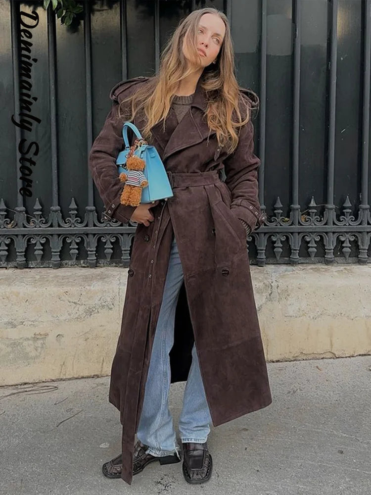 Alma® | Trench Coat i Suede
