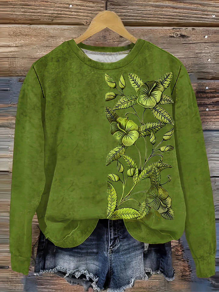 VELIA® | Sweatshirt med blomsterprint