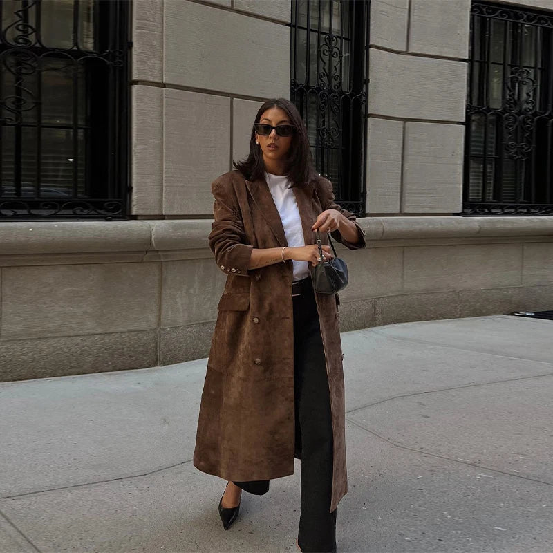Alma® | Trench Coat i Suede