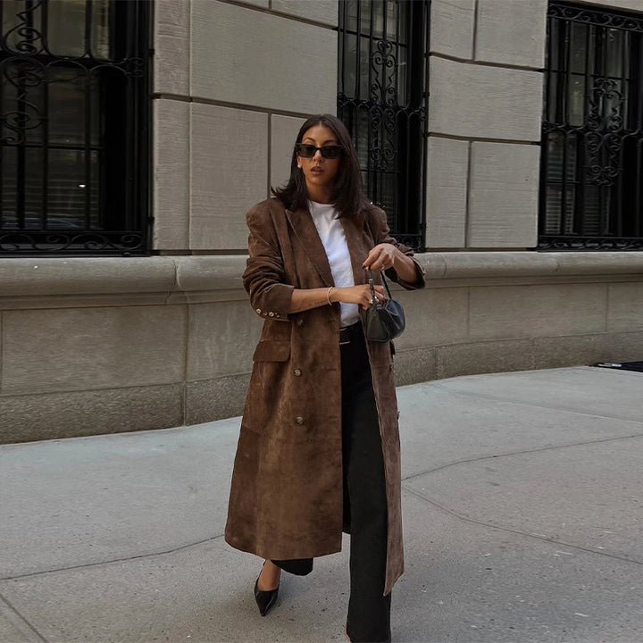 Alma® | Trench Coat i Suede