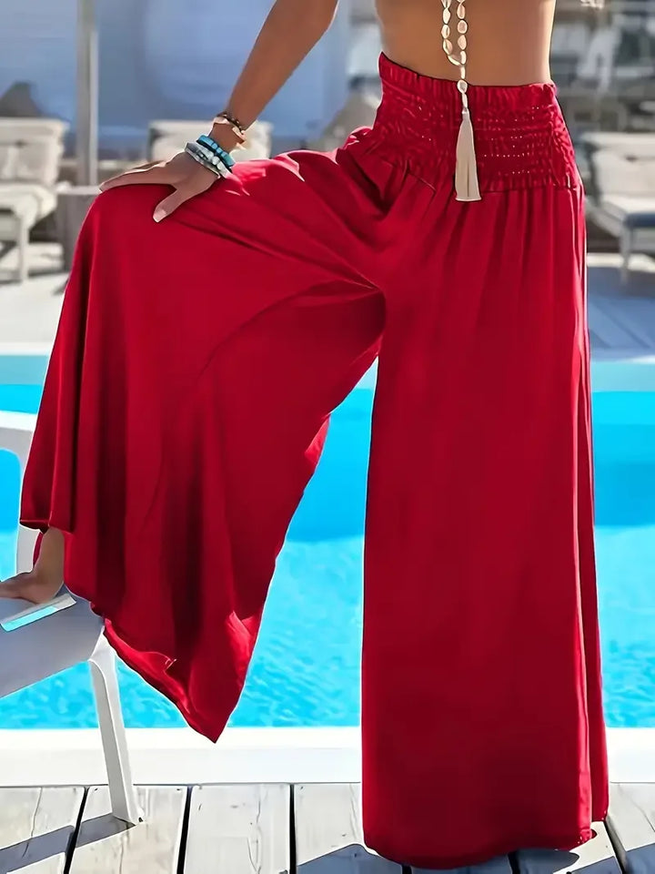 Ea® | Plus Size Højtaljede Is-Silkebukser – Forår & Sommer