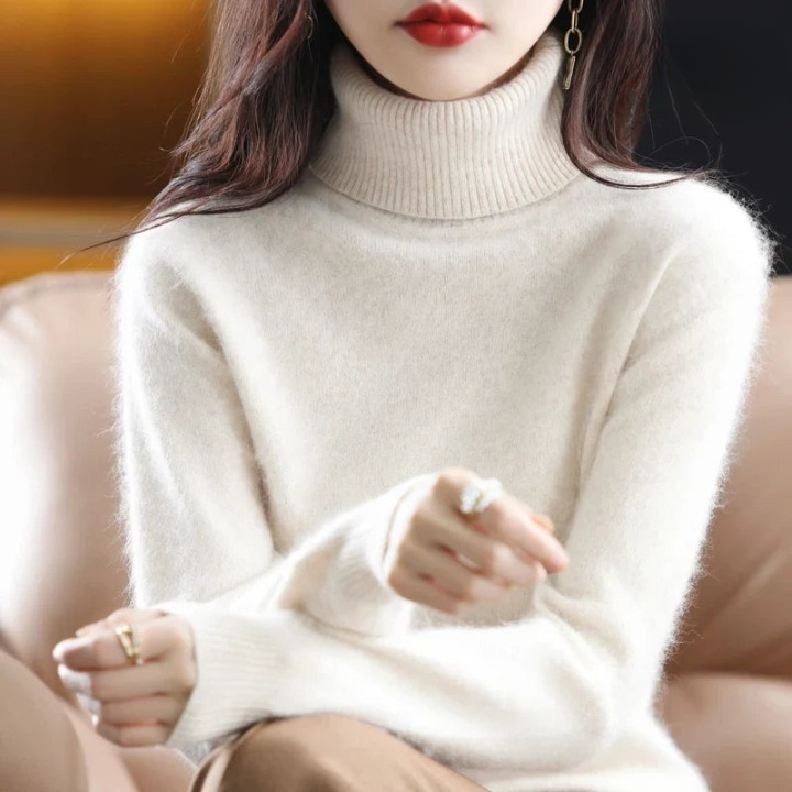 Grethe™ | Stilfuld Rullekrave Sweater