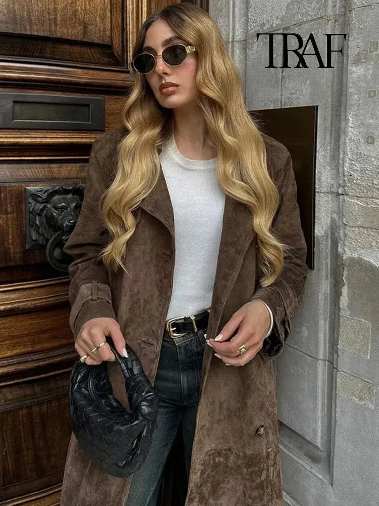 Johanne® | Trench Coat i Suede
