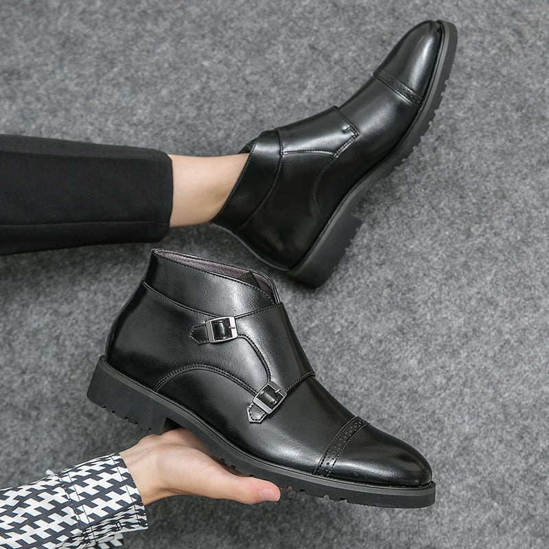 Sebastian® | Kunstlæder Dobbelt-Monk-strap Støvler