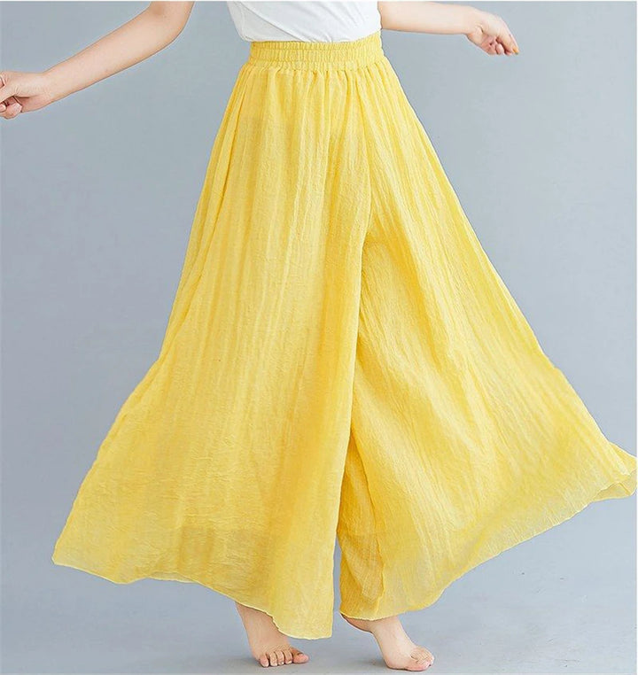 Rikke® | Culotte Bukser i Bomuld & Hør – Sommer med Vide Ben
