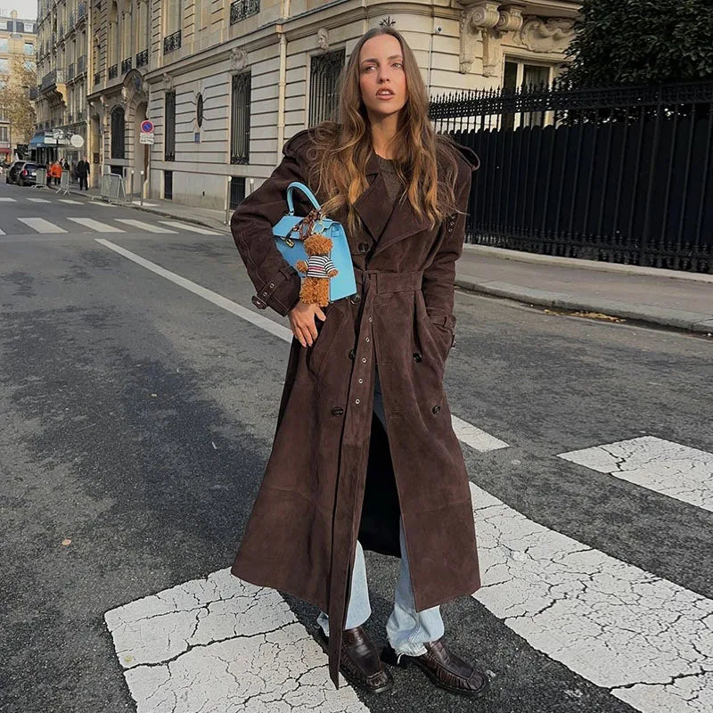 Alma® | Trench Coat i Suede