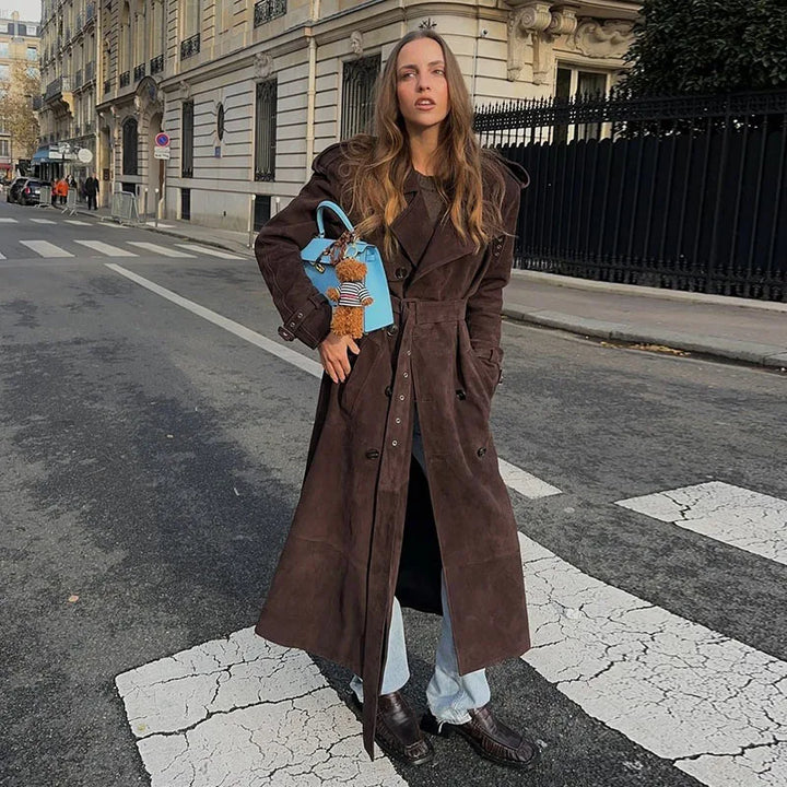 Alma® | Trench Coat i Suede
