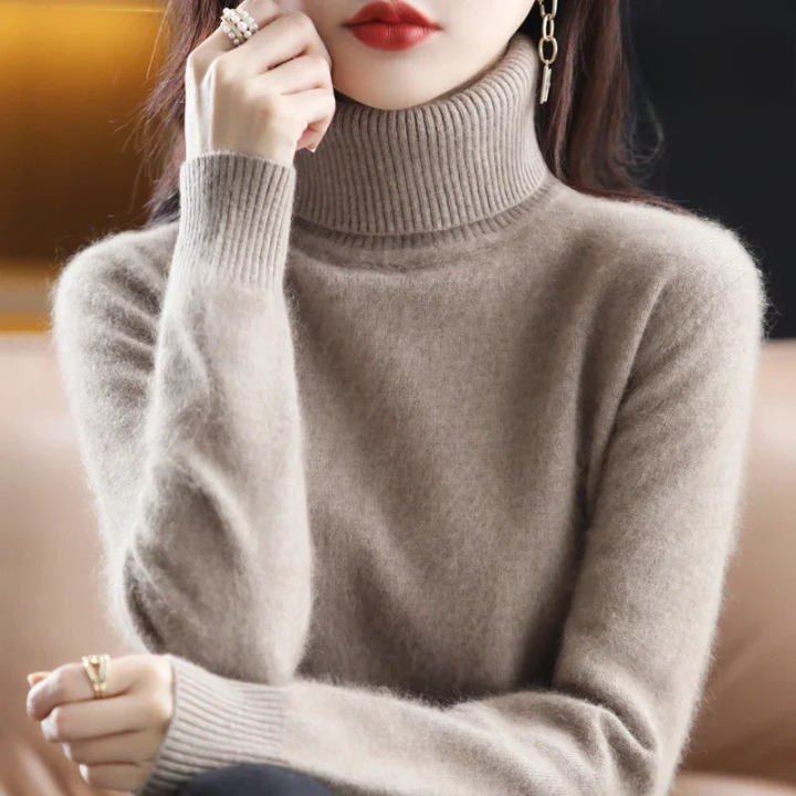 Grethe™ | Stilfuld Rullekrave Sweater