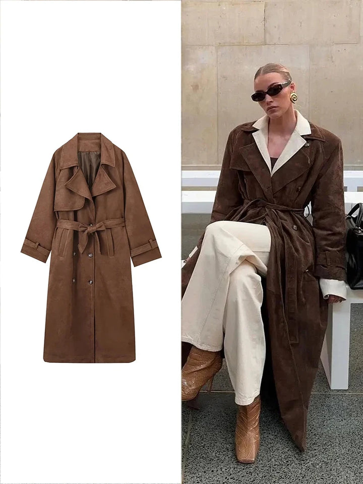 Johanne® | Trench Coat i Suede