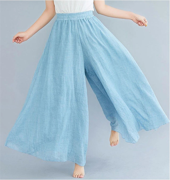 Rikke® | Culotte Bukser i Bomuld & Hør – Sommer med Vide Ben