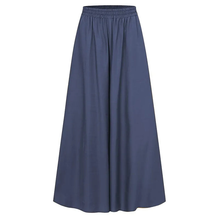 Camilla® | Plus Size Is-Silkebukser med Vide Ben – Forår/Sommer Retro