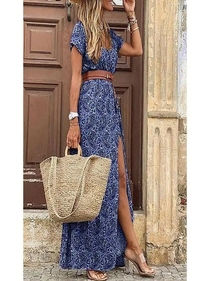 Sille® | Blomster Plisseret Midi Kjole