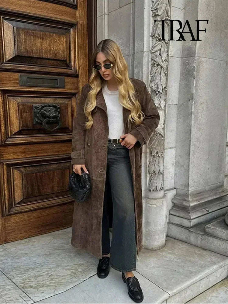 Johanne® | Trench Coat i Suede