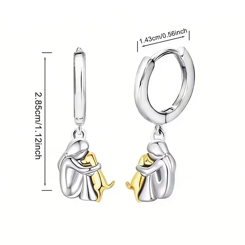 Millie® | Øreringe med hundesymbol (Rund lukning)