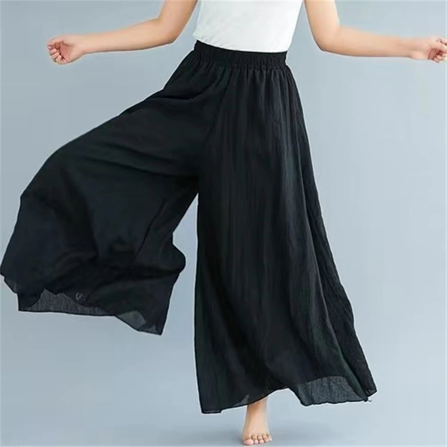 Rikke® | Culotte Bukser i Bomuld & Hør – Sommer med Vide Ben