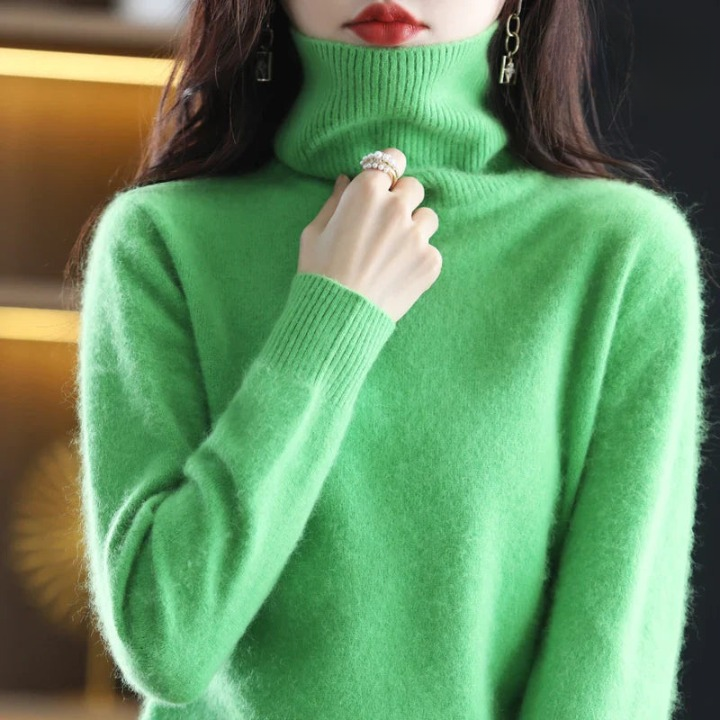 Grethe™ | Stilfuld Rullekrave Sweater