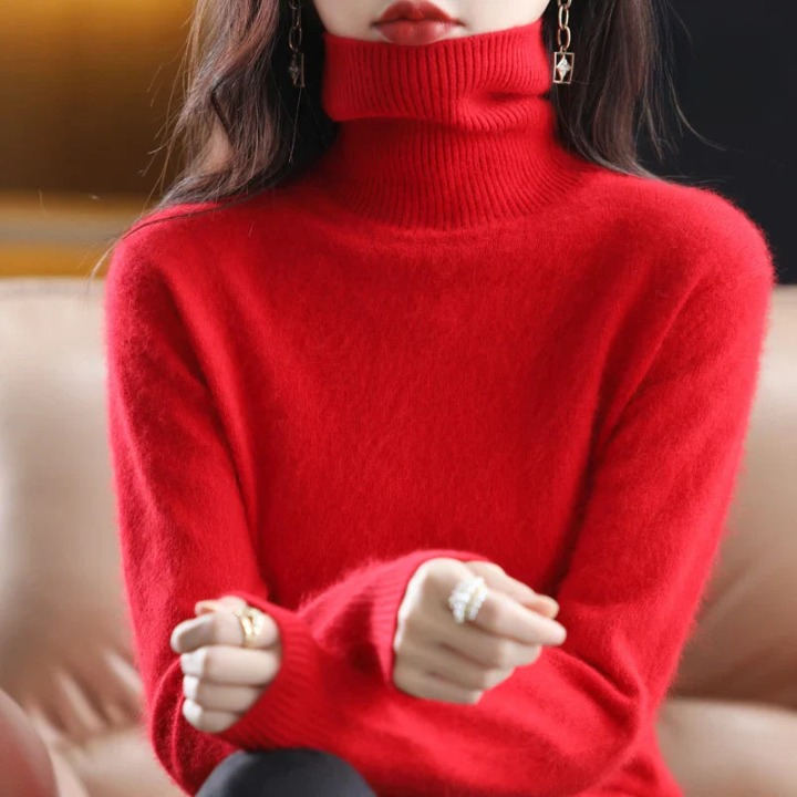 Grethe™ | Stilfuld Rullekrave Sweater