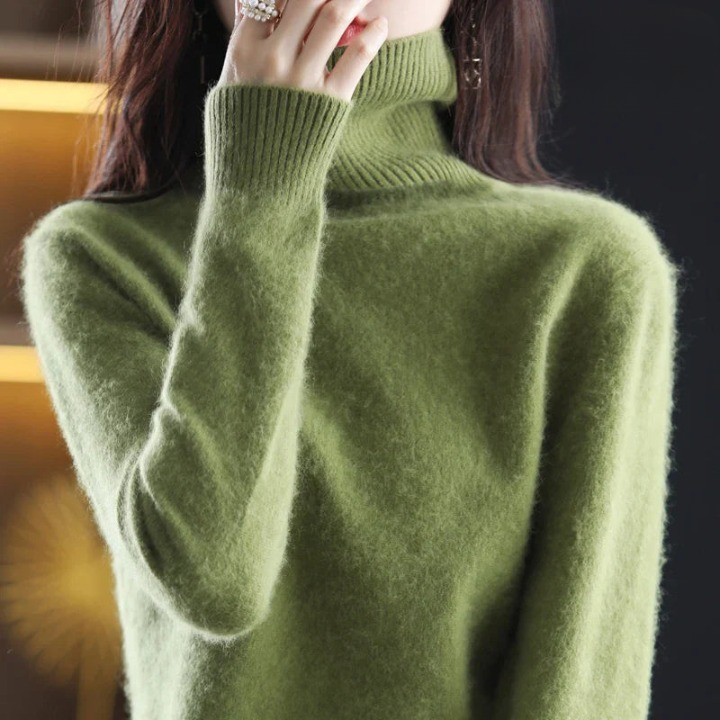 Grethe™ | Stilfuld Rullekrave Sweater