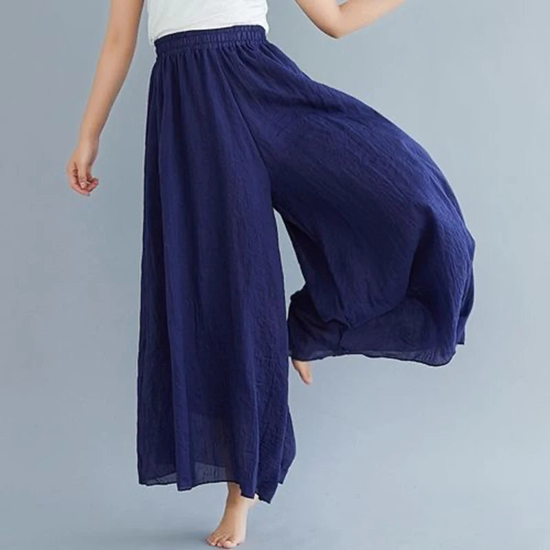 Rikke® | Culotte Bukser i Bomuld & Hør – Sommer med Vide Ben