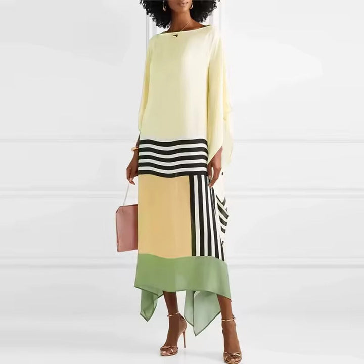 Alberte® | Elegant Kaftan med Geometrisk Print