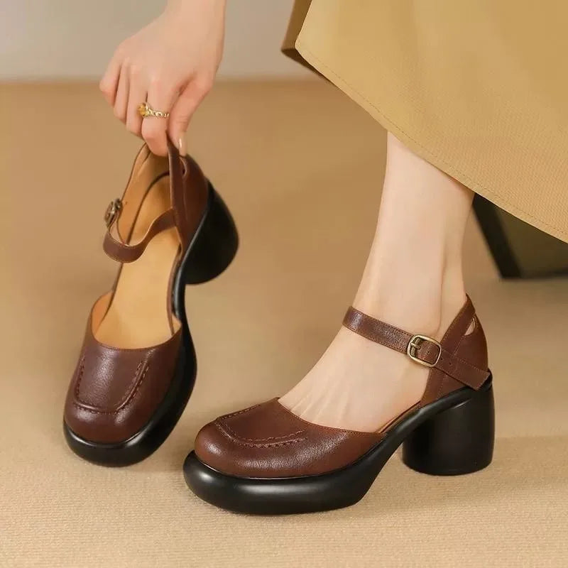 Agnes® | Veganske Læder Ortodontiske Peeptoe-Sko