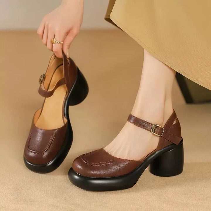 Agnes® | Veganske Læder Ortodontiske Peeptoe-Sko