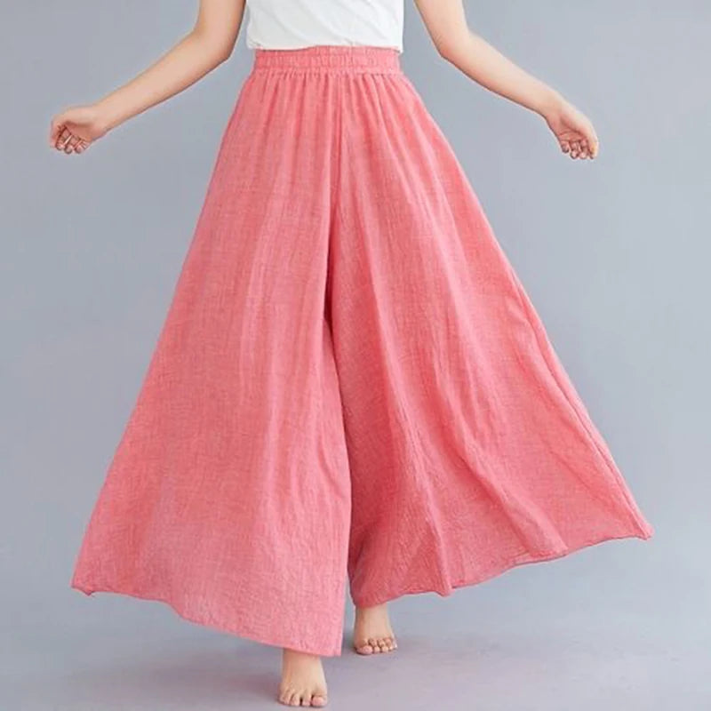 Rikke® | Culotte Bukser i Bomuld & Hør – Sommer med Vide Ben