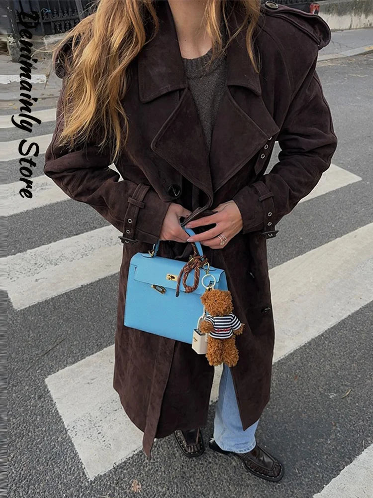Alma® | Trench Coat i Suede