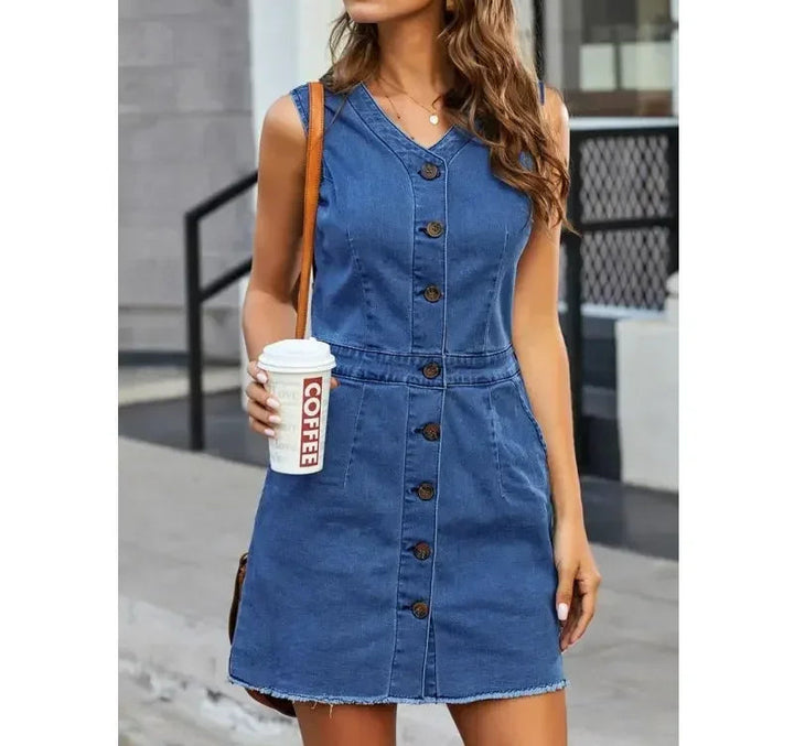 Solveig® | Blød Denim Kjole