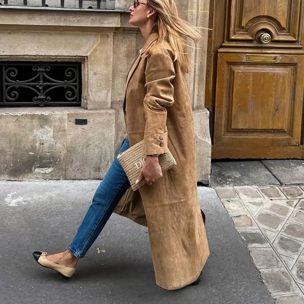 Louise® | Trench Coat i Suede