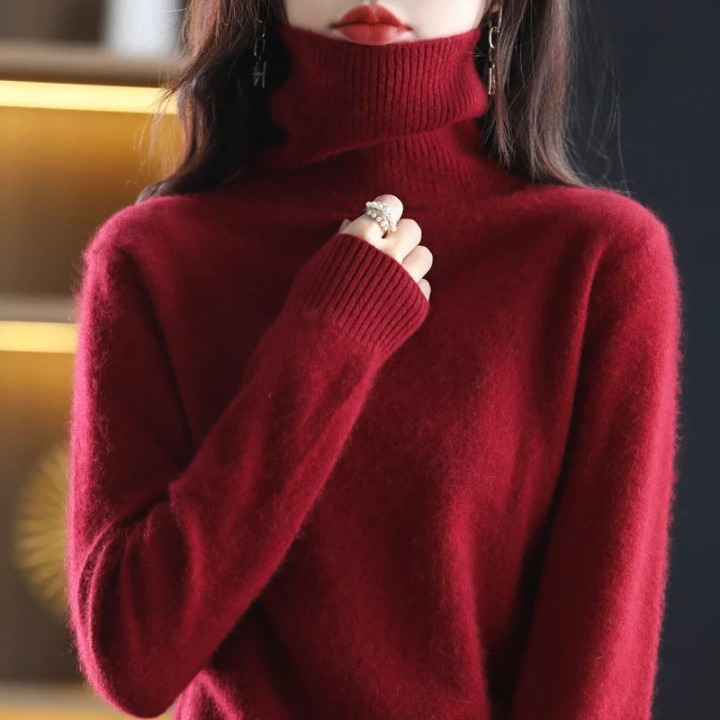 Grethe™ | Stilfuld Rullekrave Sweater