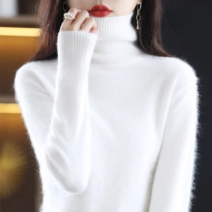 Grethe™ | Stilfuld Rullekrave Sweater